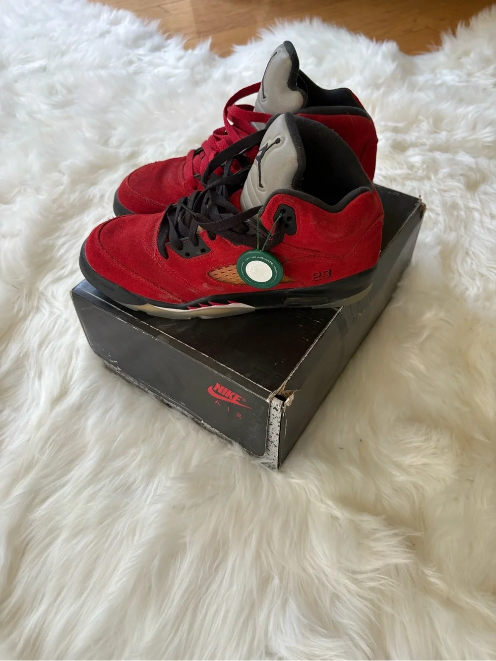 Jordan Kids' Red and Black Retro Basketball Sneakers